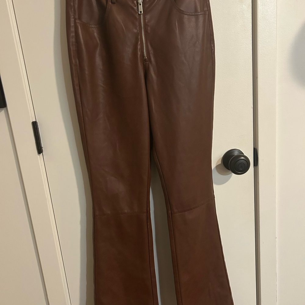 Avec Les Filles Chocolate Leather Trousers